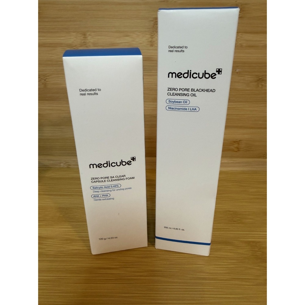 Medicube Zero Pore Blackhead Cleansing Oil, 205ml & Capsule Cleansing Foam, 120g
